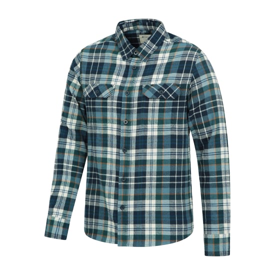Mountain Warehouse Heren Flanellen Overhemd Trace (Set van 2) (Maisblauw) - Image 4