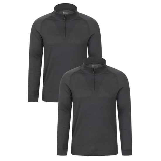 Mountain Warehouse Heren Talus Base Layer Top (Set van 2) (Houtskool) - Image 1