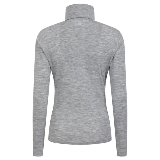 Mountain Warehouse Dames/Dames Merino Wol Roll Hals Base Layer Top (Lichtgrijs) - Image 2