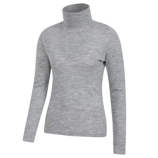 Mountain Warehouse Dames/Dames Merino Wol Roll Hals Base Layer Top (Lichtgrijs) - Image 3