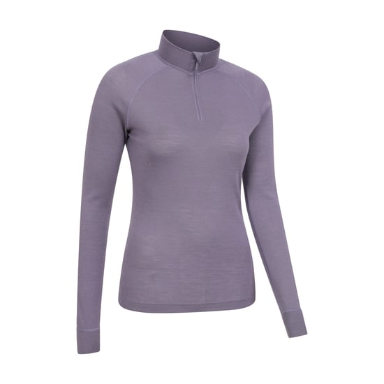 Mountain Warehouse Dames/Dames Merino Wol Zip Hals Thermo Top (Donker paars) - Image 3