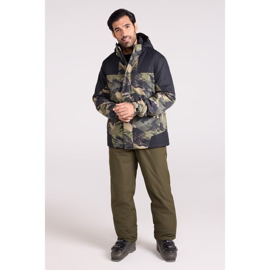 Mountain Warehouse Heren Camo Ski-jas & -broek (Donkere Khaki) - Image 1