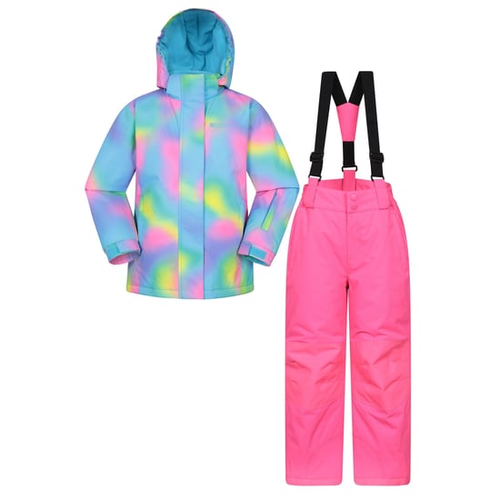 Mountain Warehouse Ski jassenset met opdruk voor kinderen (Helder Roze) - Image 1