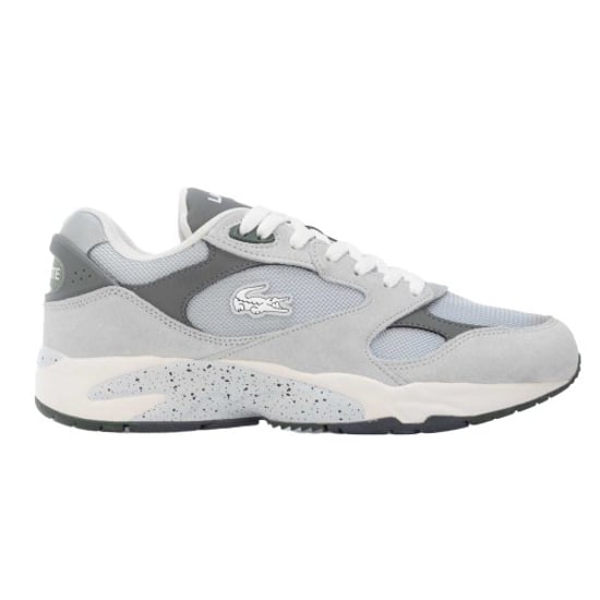 Lacoste Heren Storm 96 Vintage Leren Trainers (Grijs) - Image 1