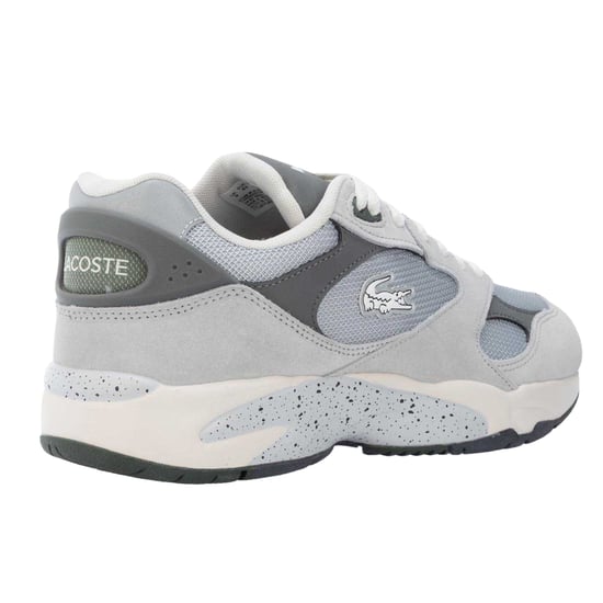 Lacoste Heren Storm 96 Vintage Leren Trainers (Grijs) - Image 2