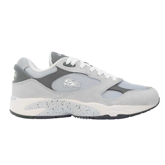 Lacoste Heren Storm 96 Vintage Leren Trainers (Grijs) - Image 3