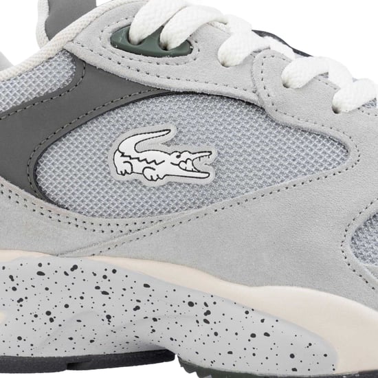 Lacoste Heren Storm 96 Vintage Leren Trainers (Grijs) - Image 5