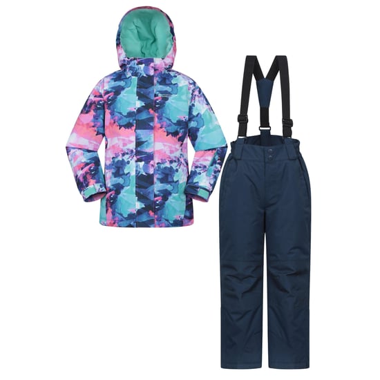 Mountain Warehouse Ski jassenset met opdruk voor kinderen (Donkerpaars) - Image 2