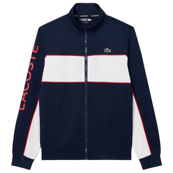 Lacoste Tennisjack heren met logoprint en rits (Marineblauw/Wit) - Image 1