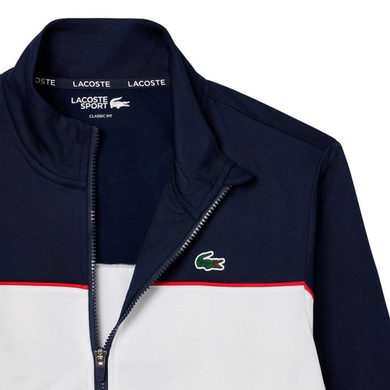 Lacoste Tennisjack heren met logoprint en rits (Marineblauw/Wit) - Image 2
