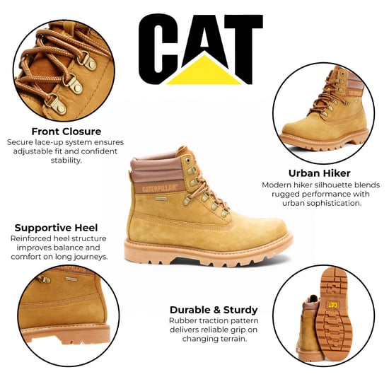 CAT (Caterpillar) Waterdichte Colorado 2.0 Hiker Bruine Leren Werk Enkellaarzen - Image 2