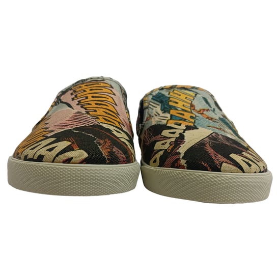 Celine Comic-Print Instapsneakers in Multicolor Canvas - Image 3