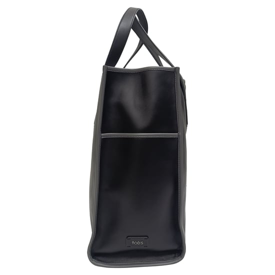 Tod's Slim Script Tote in Zwart Leer - Image 2