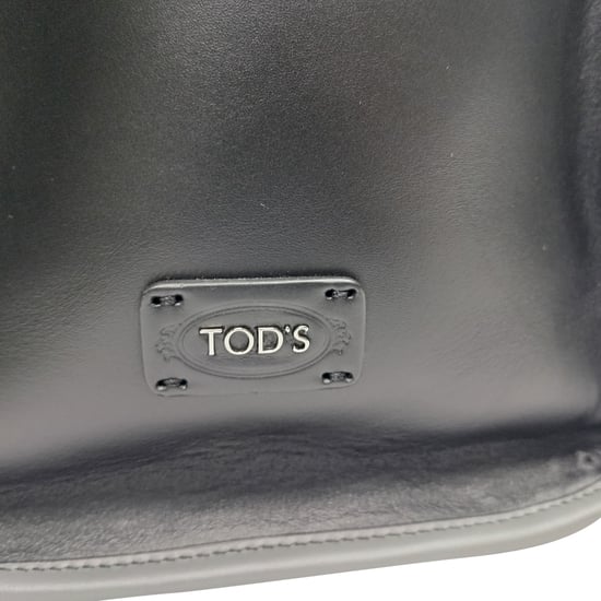 Tod's Slim Script Tote in Zwart Leer - Image 3