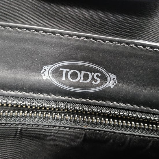 Tod's Slim Script Tote in Zwart Leer - Image 4