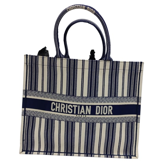 Dior Grote Dior Boek Shopper in Navy Blauw Katoen - Image 1
