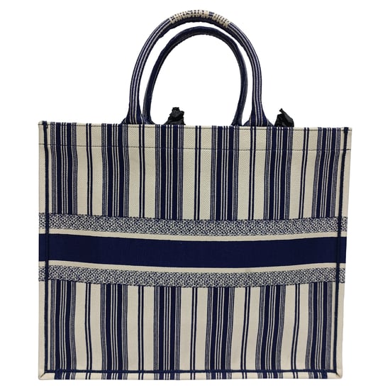 Dior Grote Dior Boek Shopper in Navy Blauw Katoen - Image 2