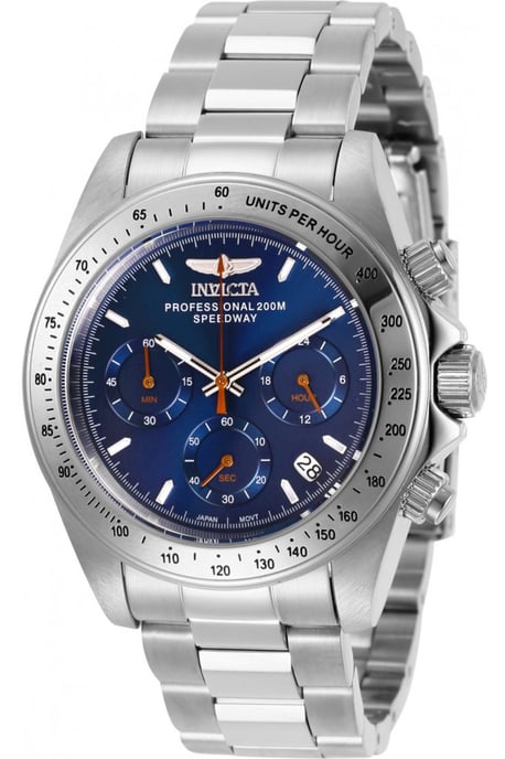 Invicta Speedway 27770 Heren Horloge - Quartz Uurwerk - Roestvrij Staal met blauwe Wijzerplaat - 39mm - Image 1