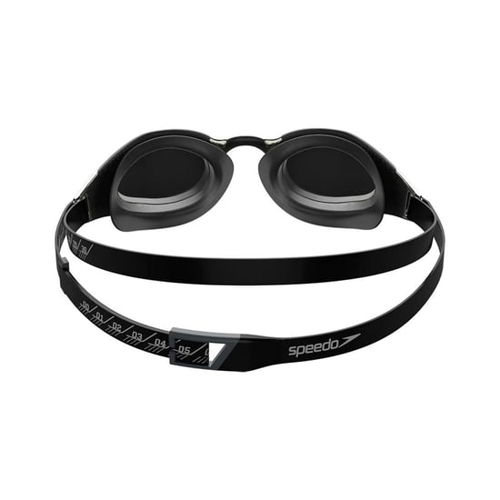 Speedo Unisex volwassene Fastskin Hyper Elite zwembril (Zwart/Oxidegrijs/Chroom) - Image 2
