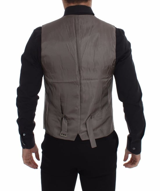 Beige Vest Classic Fit - Image 3
