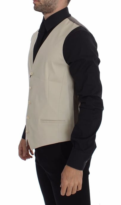 Beige Vest Classic Fit - Image 4