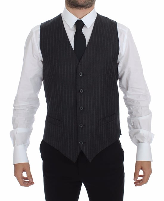 Grijs Ruitjes Wol Vest - Image 1