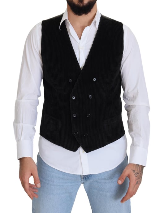 Corduroy Gilet Dubbelgeknopt - Image 1
