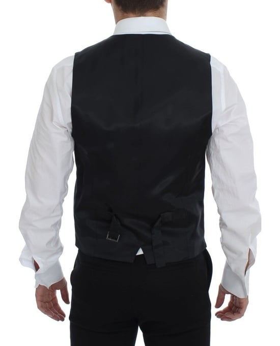 Grijze Gestreepte Wol Vest - Image 2