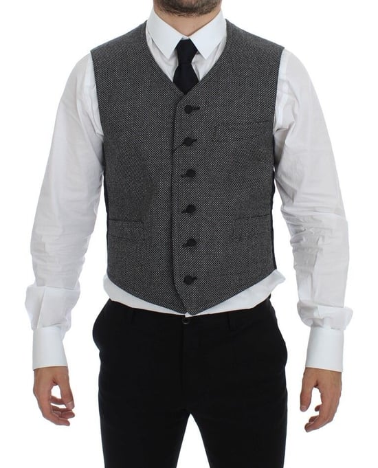 Grijs Wol Vest Klassieke Pasvorm - Image 1