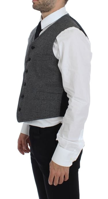 Grijs Wol Vest Klassieke Pasvorm - Image 3