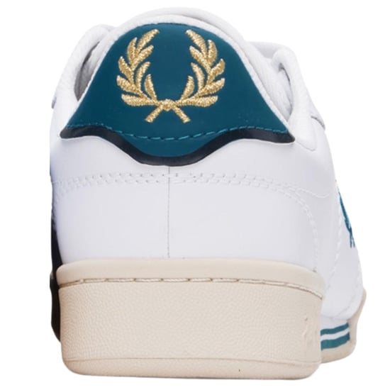 Fred Perry Heren Bay Ocean Logo Leren Trainers (Wit) - Image 2