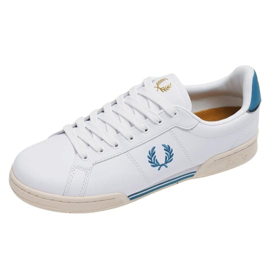 Fred Perry Heren Bay Ocean Logo Leren Trainers (Wit) - Image 3