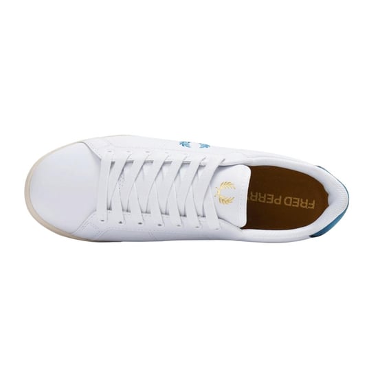 Fred Perry Heren Bay Ocean Logo Leren Trainers (Wit) - Image 4