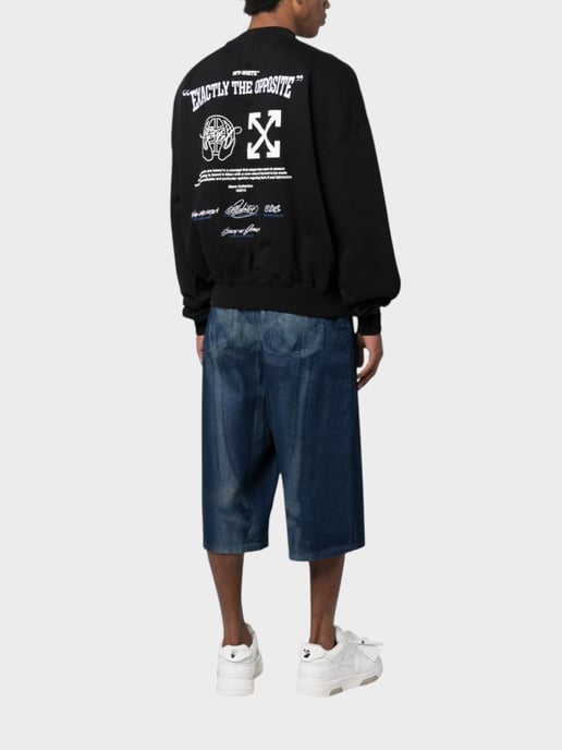 Gebroken wit exact tegenovergestelde boxy fit zwart sweatshirt - Image 4