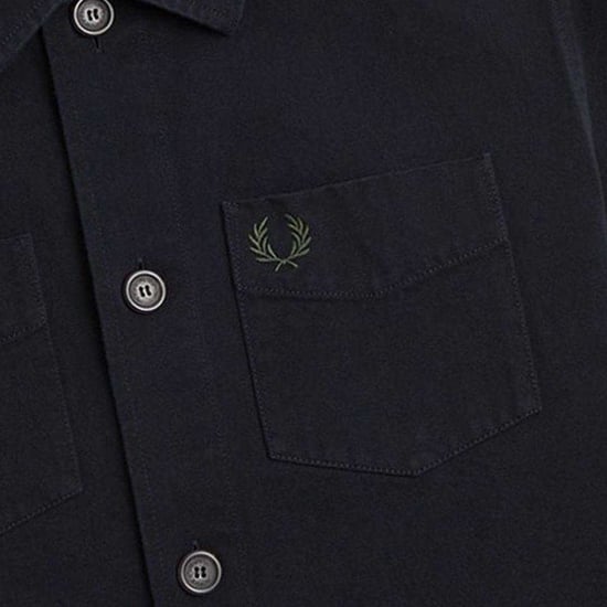 Fred Perry Effen Twill Overhemd Heren (Zwart) - Image 3