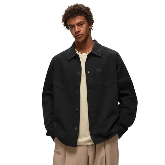Fred Perry Effen Twill Overhemd Heren (Zwart) - Image 4