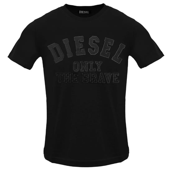 Diesel Heren T-shirt met Monotone Logo in reliëf (Zwarte Kaviaar) - Image 1