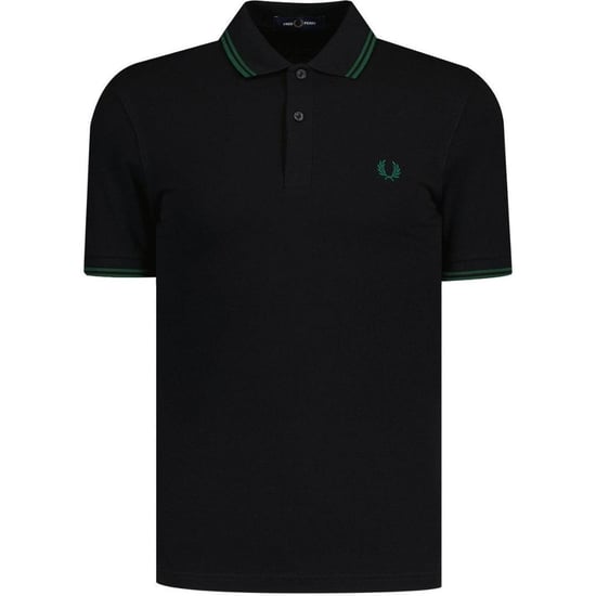 Fred Perry Herenpoloshirt met dubbele kraag (Zwart, Zwart) - Image 1