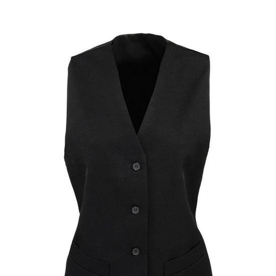 Premier Dames/Dames Polyester Gevoerde Serveerjas (Zwart) - Image 2