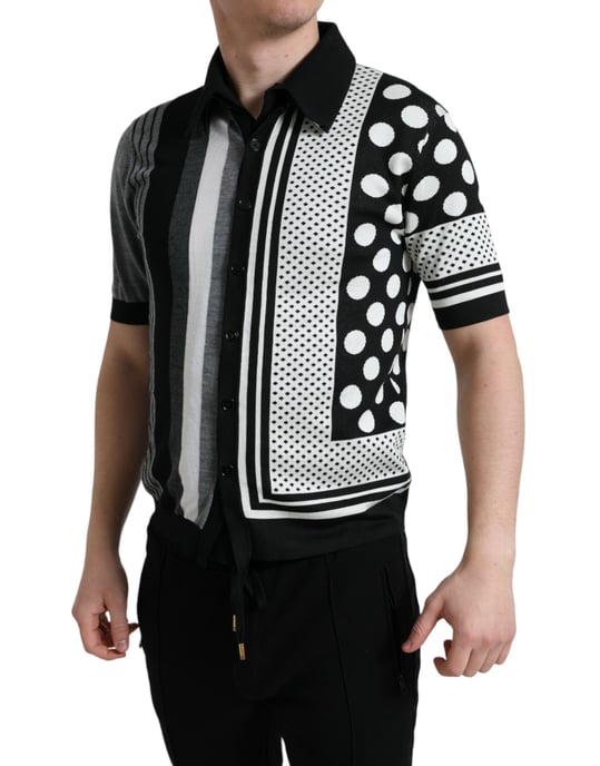 Gebreide Poloshirt Met Patroon - Image 1