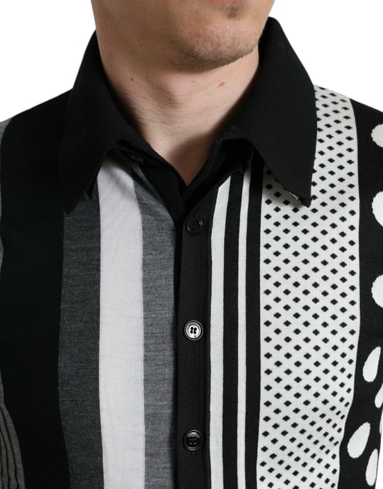 Gebreide Poloshirt Met Patroon - Image 5