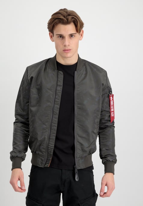 MA-1 Light Weight Allover Print Rainbow Reflective Bomber Jacket - Image 3
