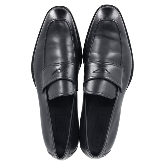 Ermenegildo Zegna Penny Loafers in Zwart Leer - Image 3