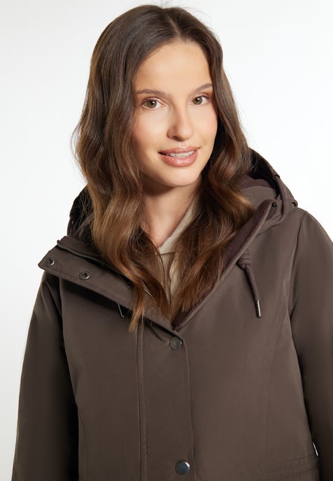 usha Gewatteerde korte jas Dames donkerbruin - Image 5