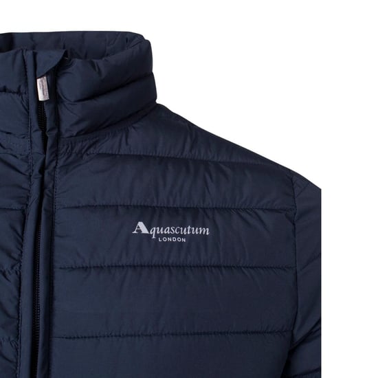 Aquascutum Heren Mock Neck Active Gewatteerd Jasje (Marineblauw) - Image 3