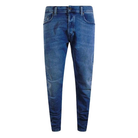 Diesel Heren Tepphar-X Denim Leren Badge Jeans (Blauw) - Image 1