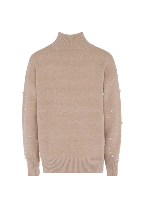 Faina trui met parels Dames beige - Image 2