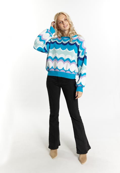 IZIA Jumper Dames Blauw Veelkleurig - Image 2