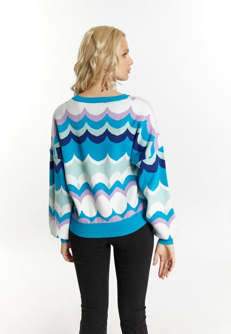IZIA Jumper Dames Blauw Veelkleurig - Image 4
