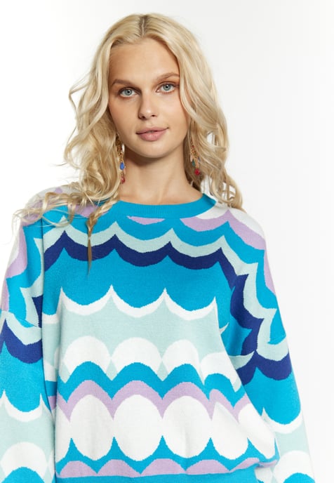 IZIA Jumper Dames Blauw Veelkleurig - Image 5